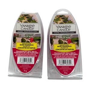 NEW 2 Yankee Candle Home Inspiration Winter Hollyberry Wax Melts 75g 1574196E